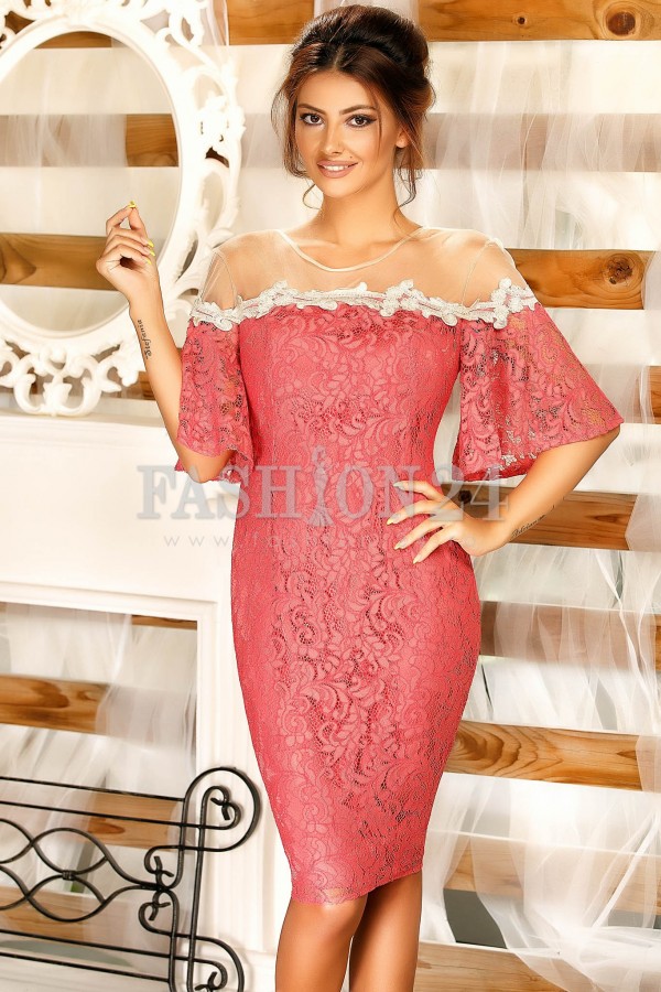 Rochie Coral Sleeves