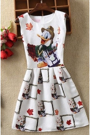 Rochie cu imprimeuri Donald Duck
