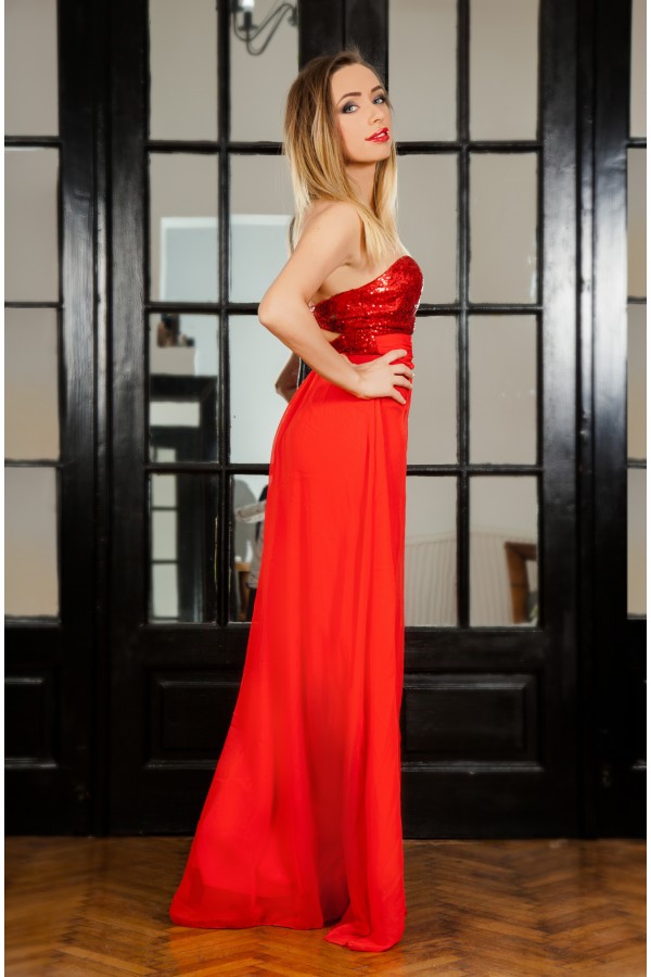 Rochie Long Attraction Red